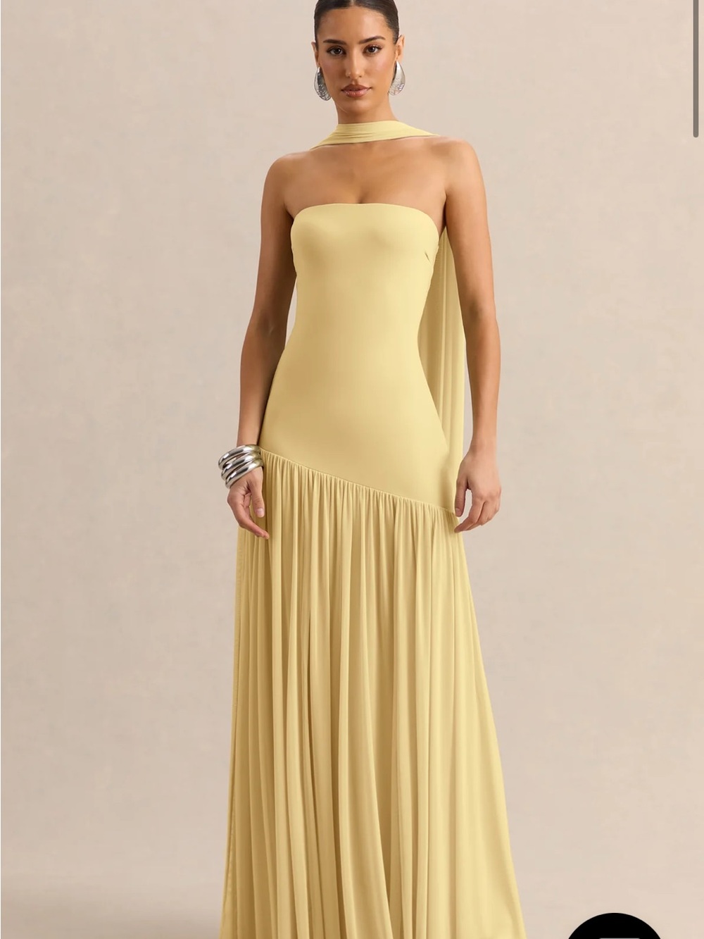 Club London butter Yellow dress
